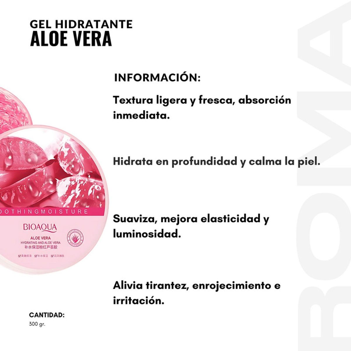 BIOAQUA - PACK 3 GEL HIDRATANTE ALOE VERA 300G BIOAQUA