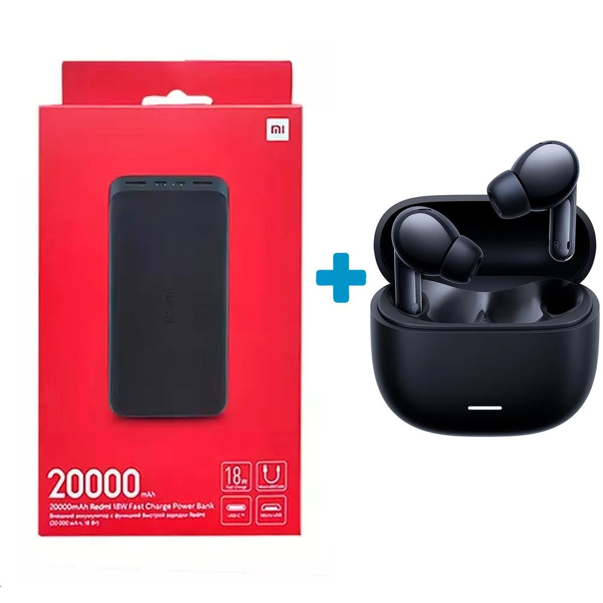 XIAOMI - Pack Audífonos Xiaomi Redmi Buds 6 Lite + Power Bank 20000 mAh 18W