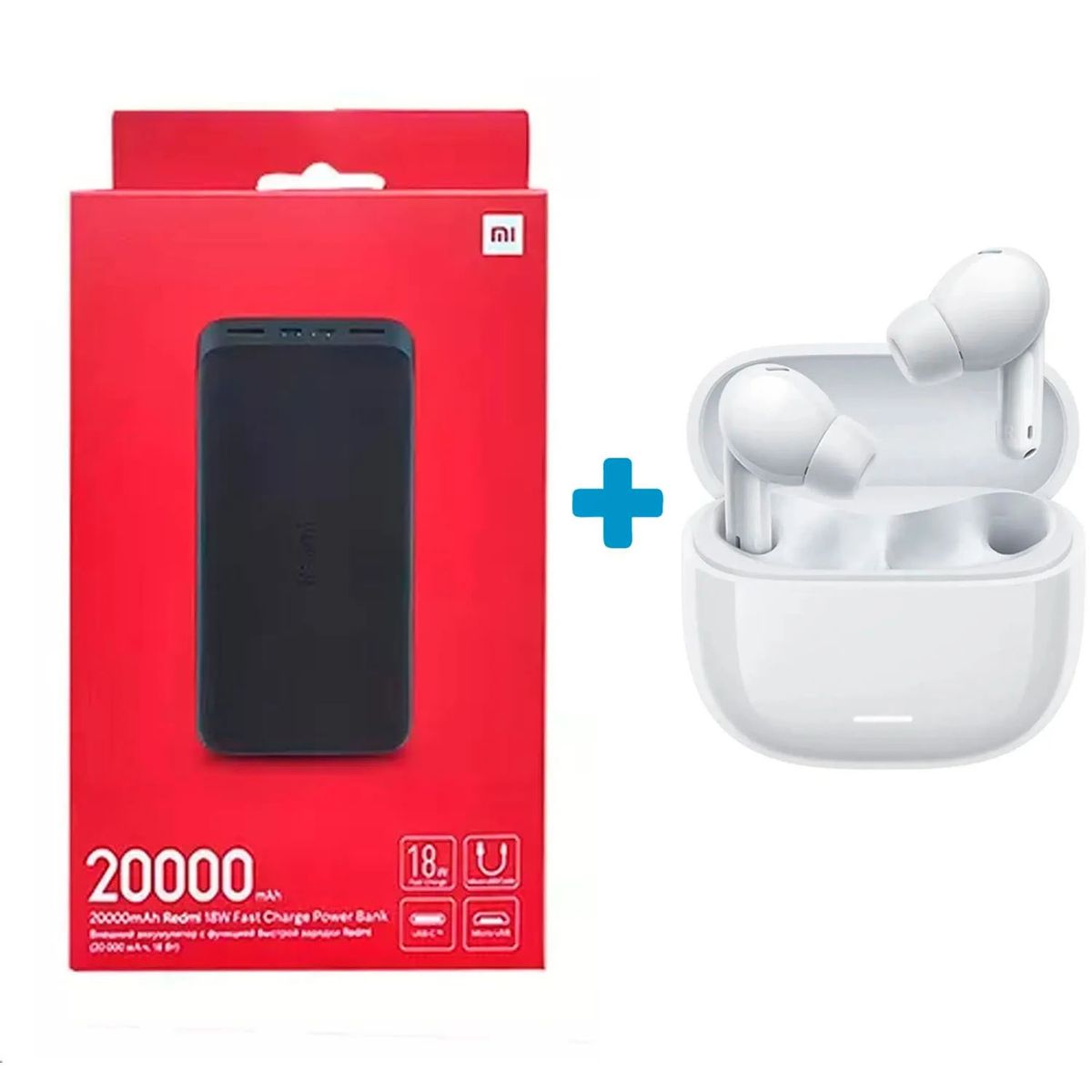 XIAOMI - Pack Audífonos Xiaomi Redmi Buds 6 Lite + Power Bank 20000 mAh 18W