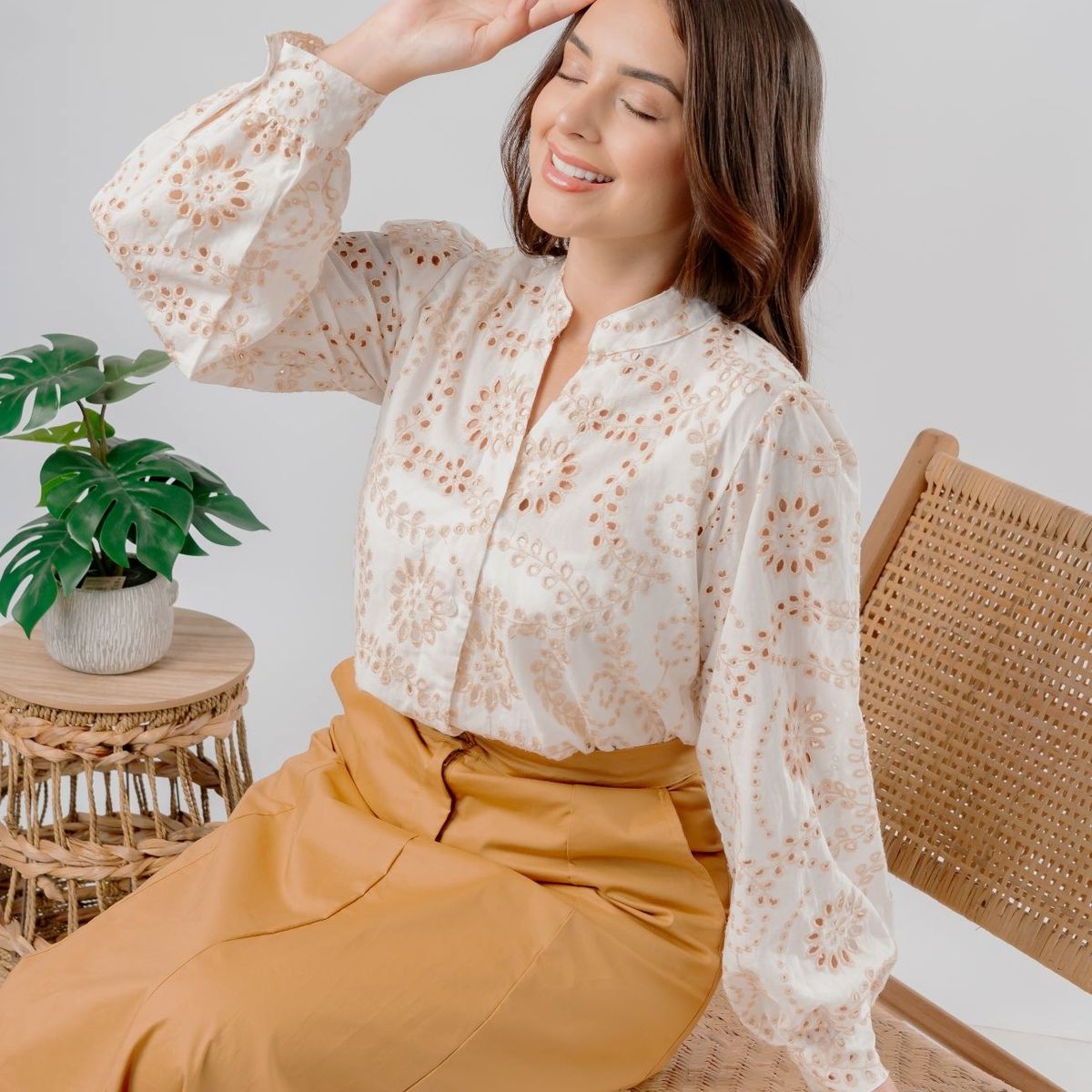 GENERICO - BLUSA CASUAL MUJER ALGODÓN ALMAT