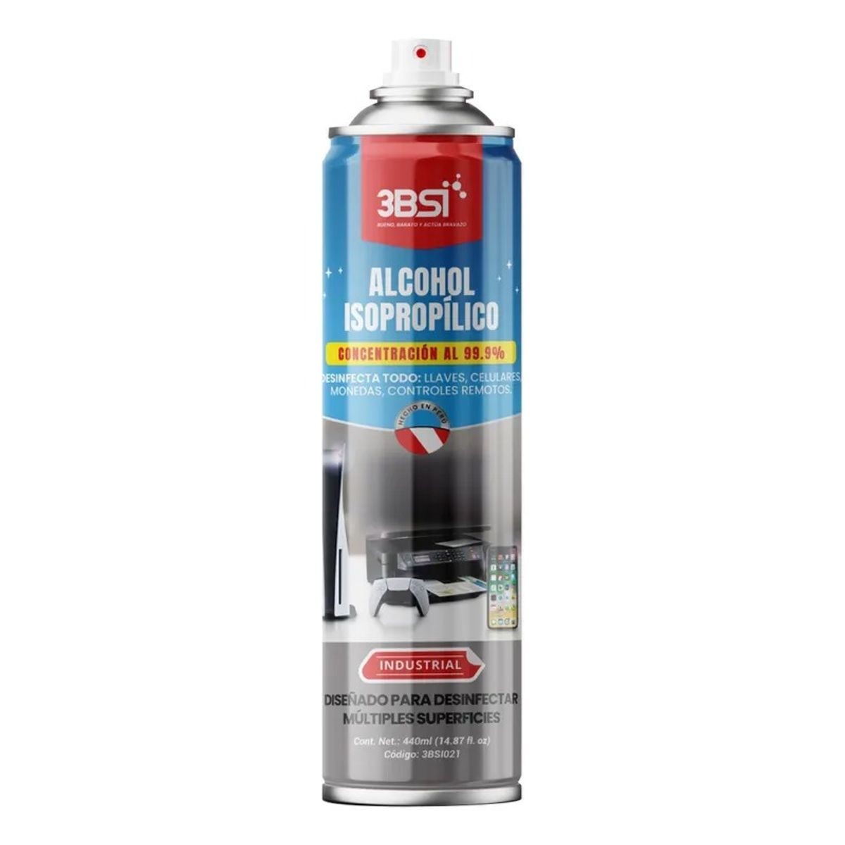 3BSI - Alcohol Isopropilico Electronico Spray 440 Ml 3bsi