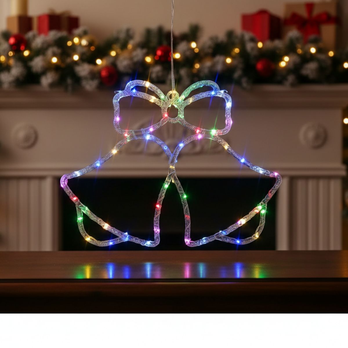 GENERICO - Luces de Navidad LED Navideña de Campana Multicolor  Decoración Grande Ventanas Paredes Mamparas