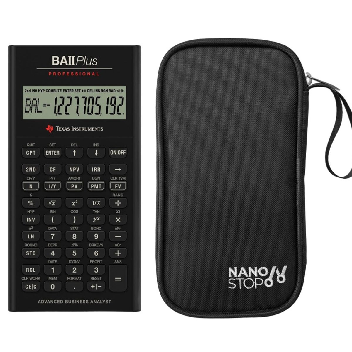 TEXAS - Calculadora Texas Instruments Baii Plus Profesional + Funda Profesional