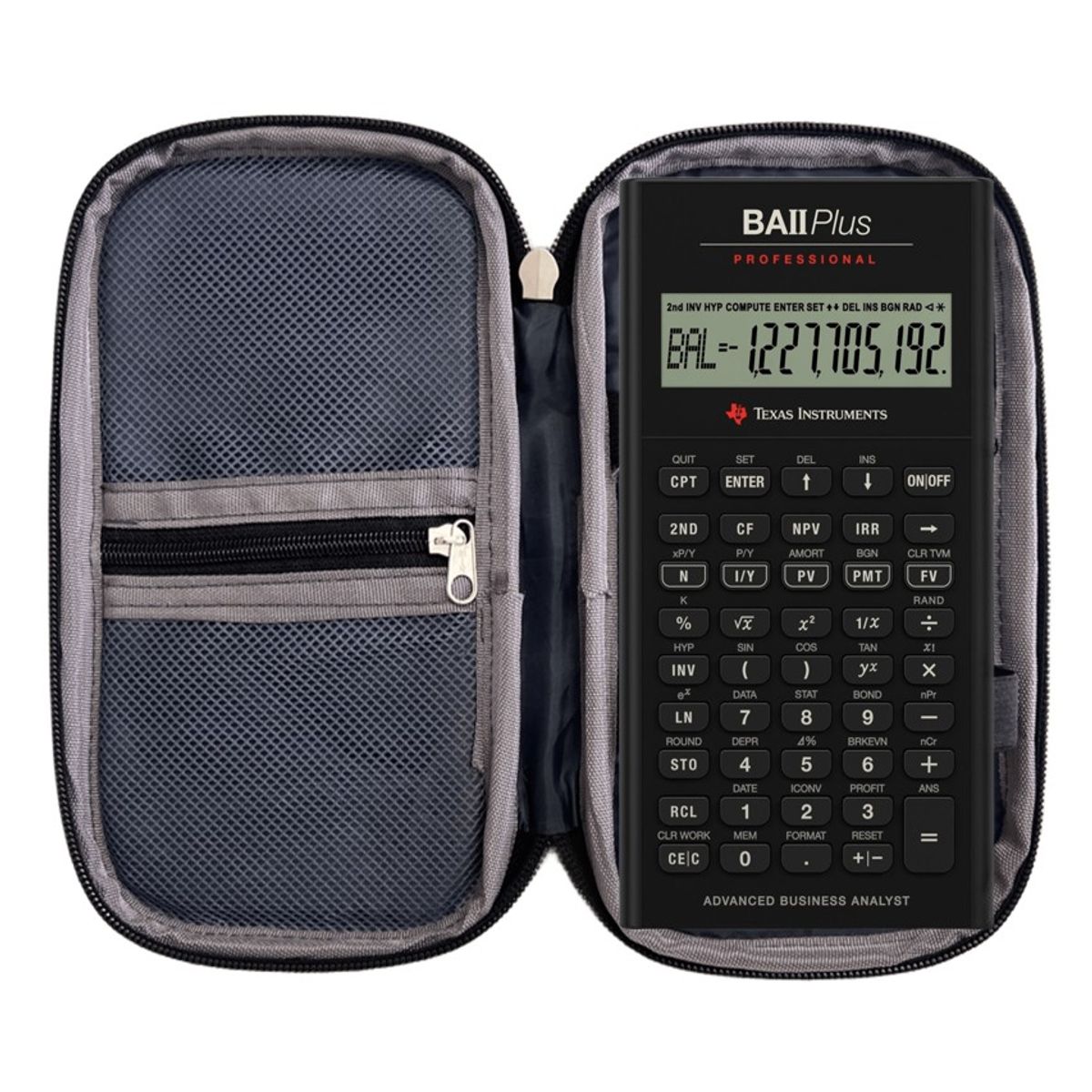 TEXAS - Calculadora Texas Instruments Baii Plus Profesional + Funda Profesional