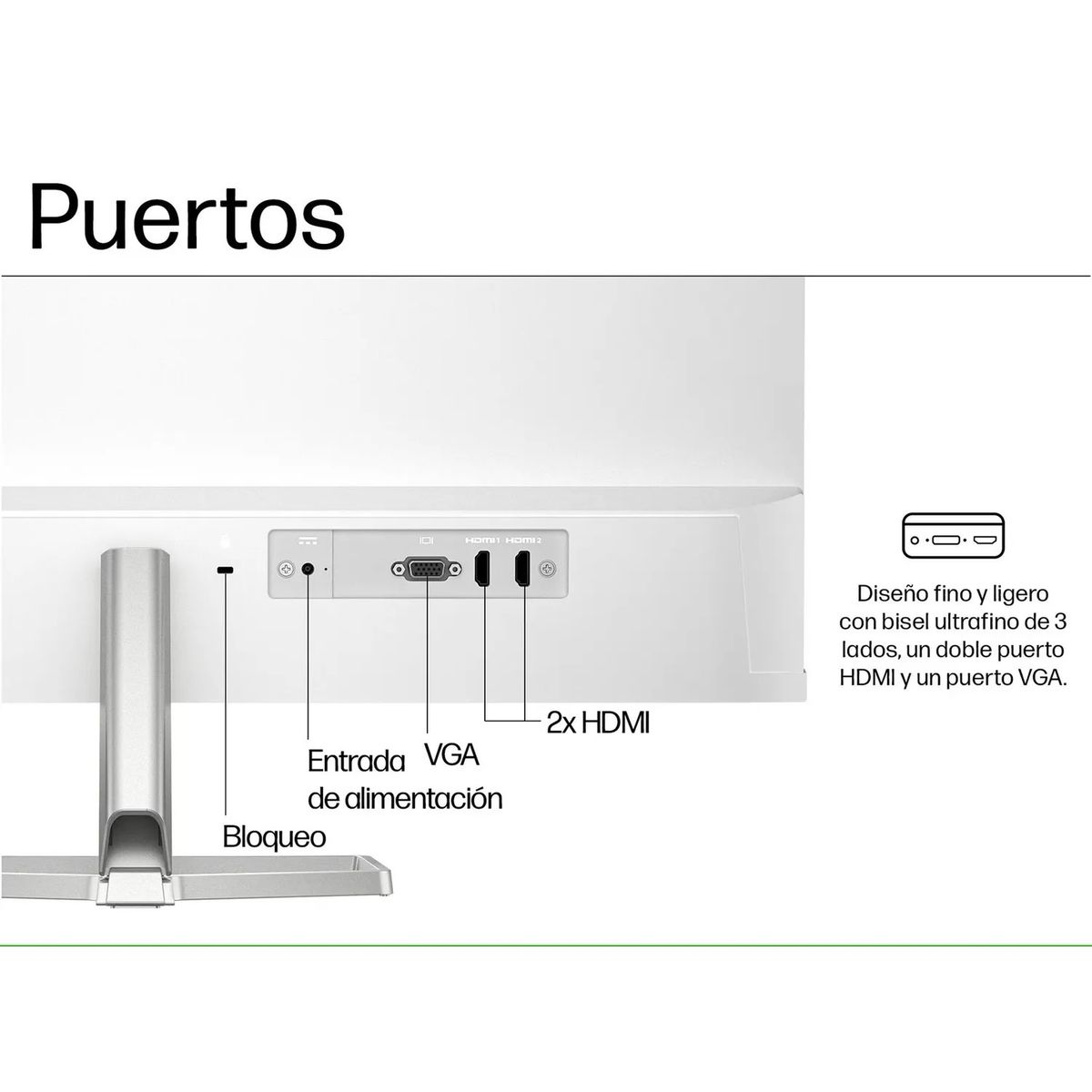 HP - MONITOR HP 527sw de 27 Blanco Panel IPS 100Hz 5ms 94F46AA