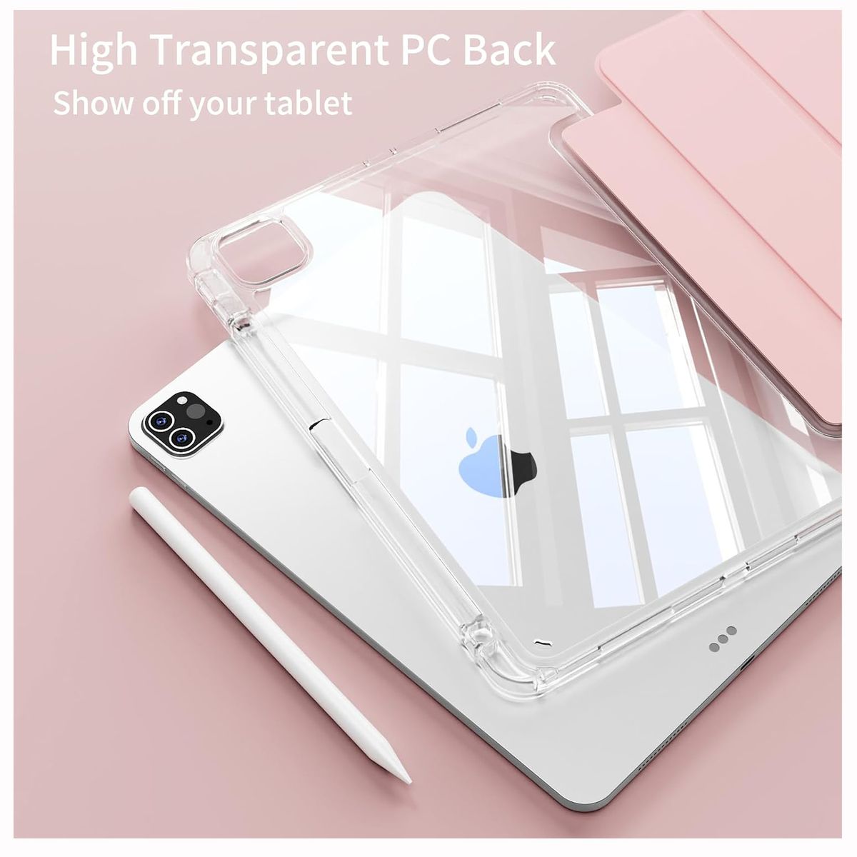 GENERICO - Funda Case Smart para iPad Pro 11 Chip M4 M5  - Rosa