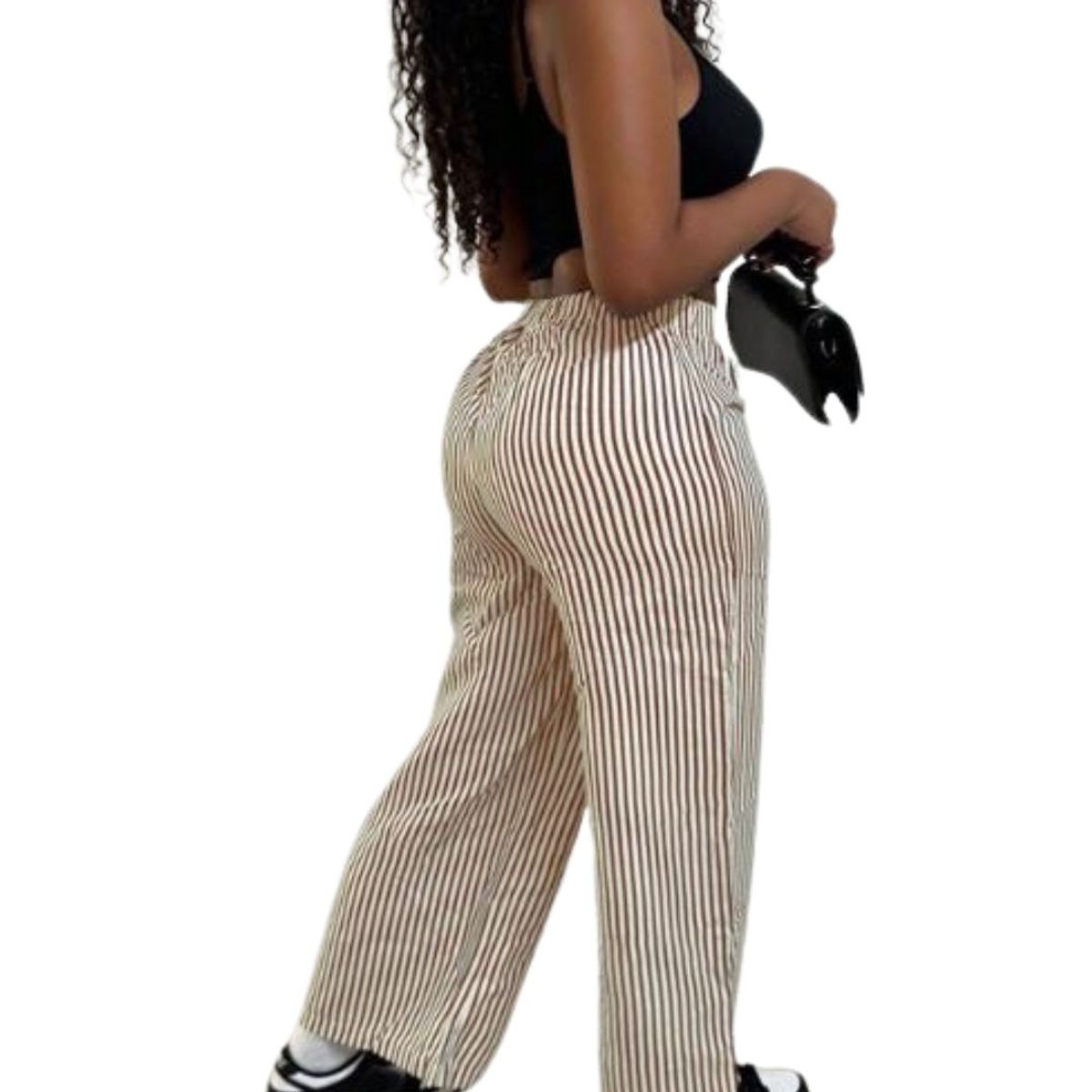 GENERICO - PANTALONES PIERNA ANCHA A RAYAS