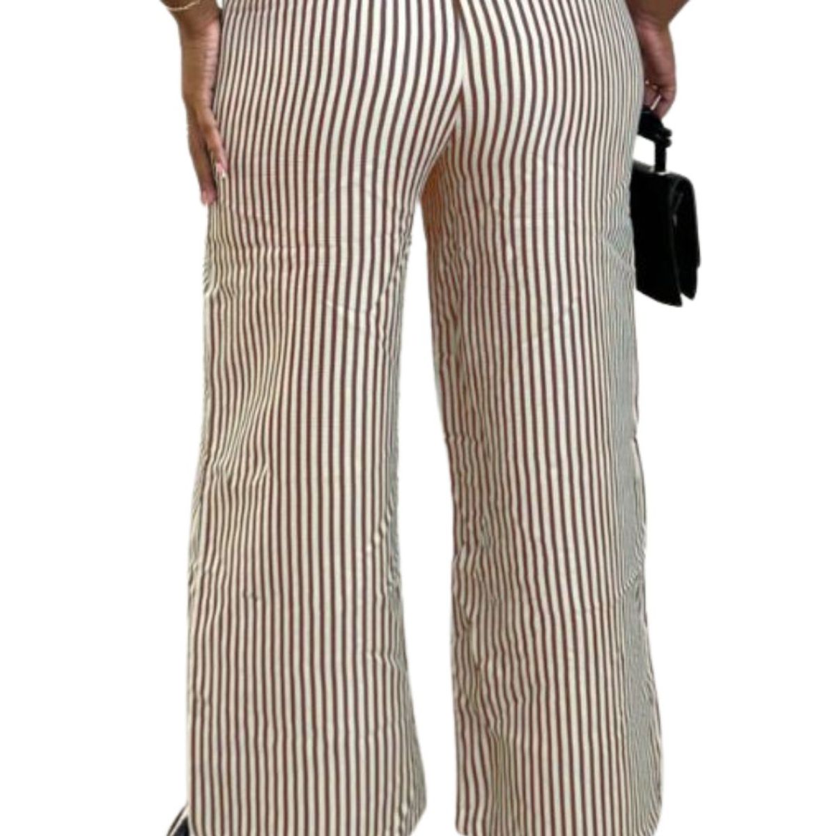 GENERICO - PANTALONES PIERNA ANCHA A RAYAS