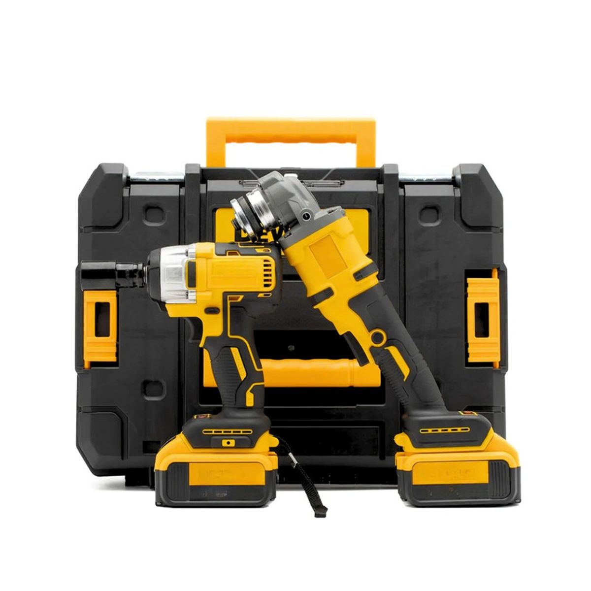 GENERICO - 2 TALADROS PERCUTOR + LLAVE DE IMPACTO + JUEGO DADOS 40 PZS