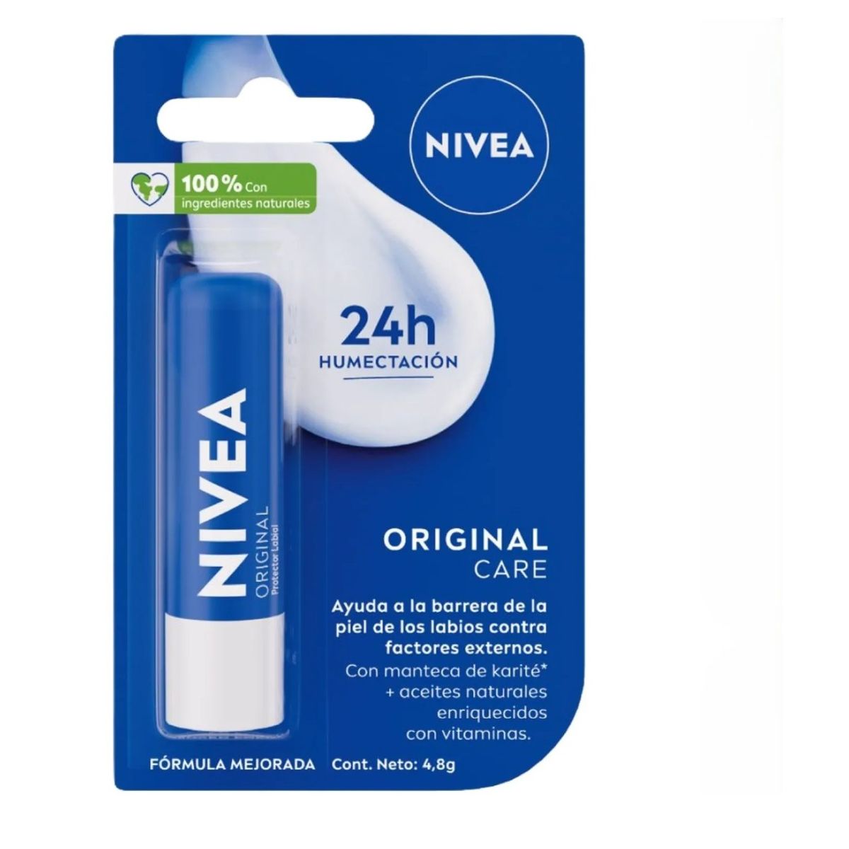 NIVEA - Bálsamo Nivea Lip Care humecta 24 hr