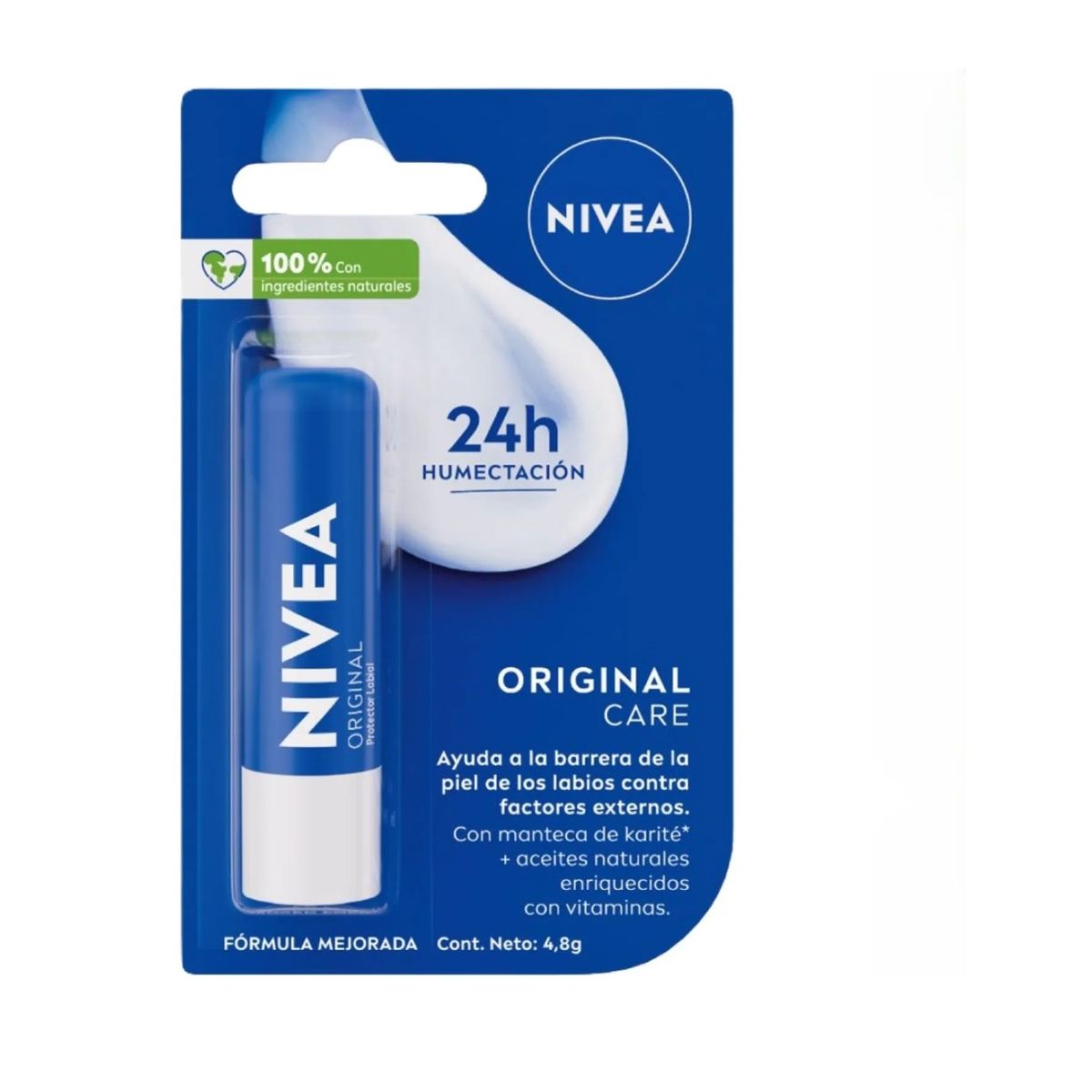NIVEA - Bálsamo Nivea Lip Care humecta 24 hr