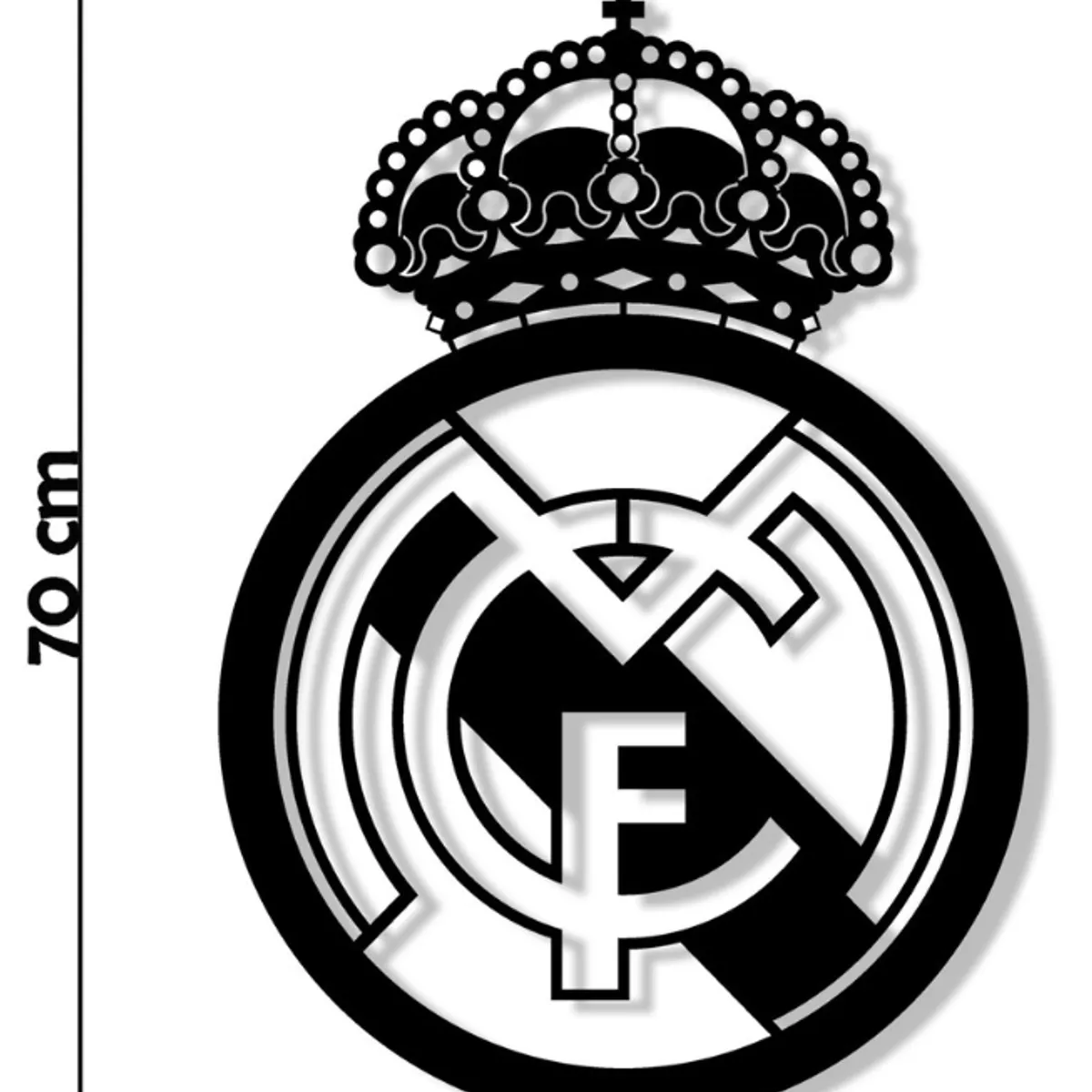 GENERICO - CUADRO REAL MADRID MDF NEGRO