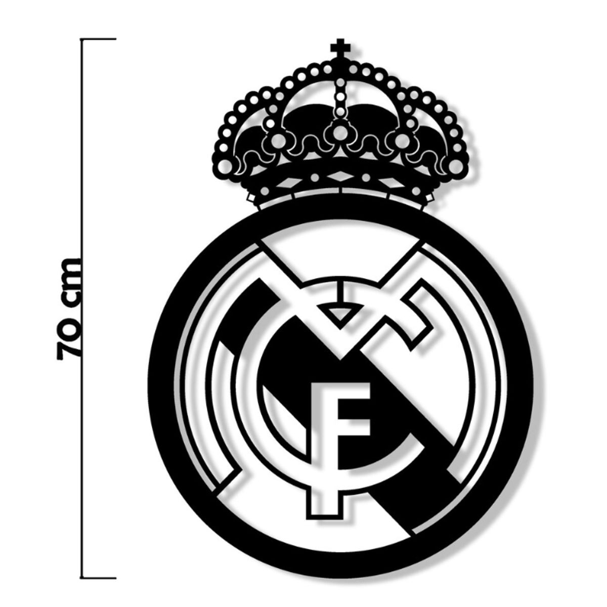 GENERICO - CUADRO REAL MADRID MDF NEGRO