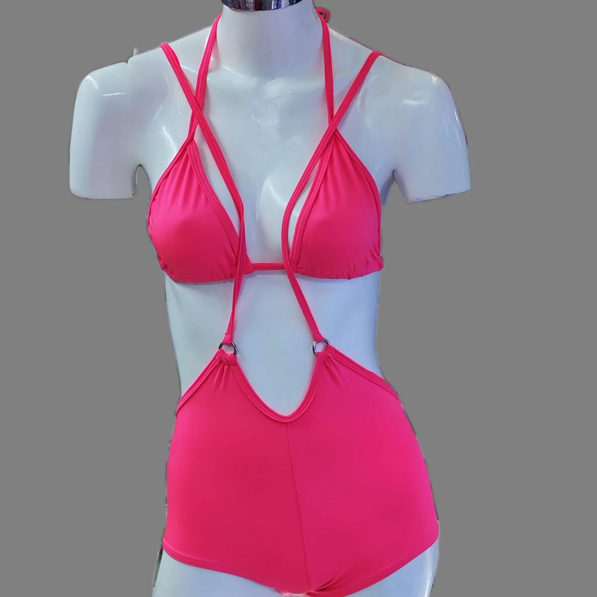 GENERICO - Conjunto para Baile 2Pzas Bra  y Short con tirasTalla SM Color Fucsia en Microfibra DEALCOBA
