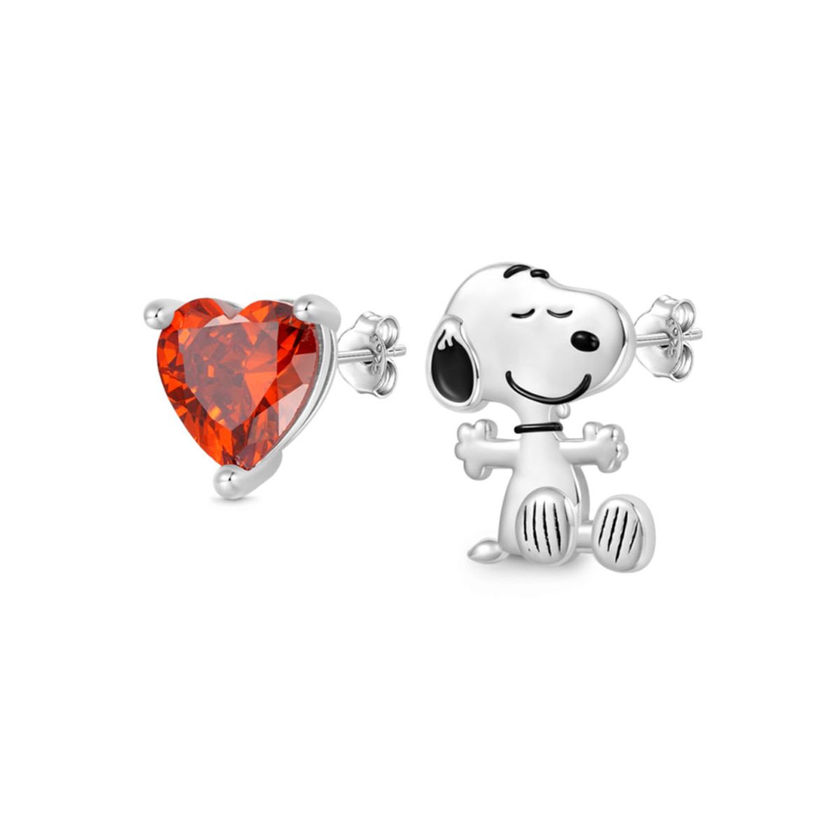 MINISO - ARETE premium Snoopy y corazón - Peanuts