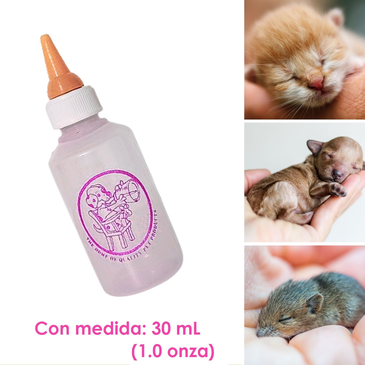 GENERICO - BIBERON PARA MASCOTAS-PERRO GATO x 30 mL - ROSADO
