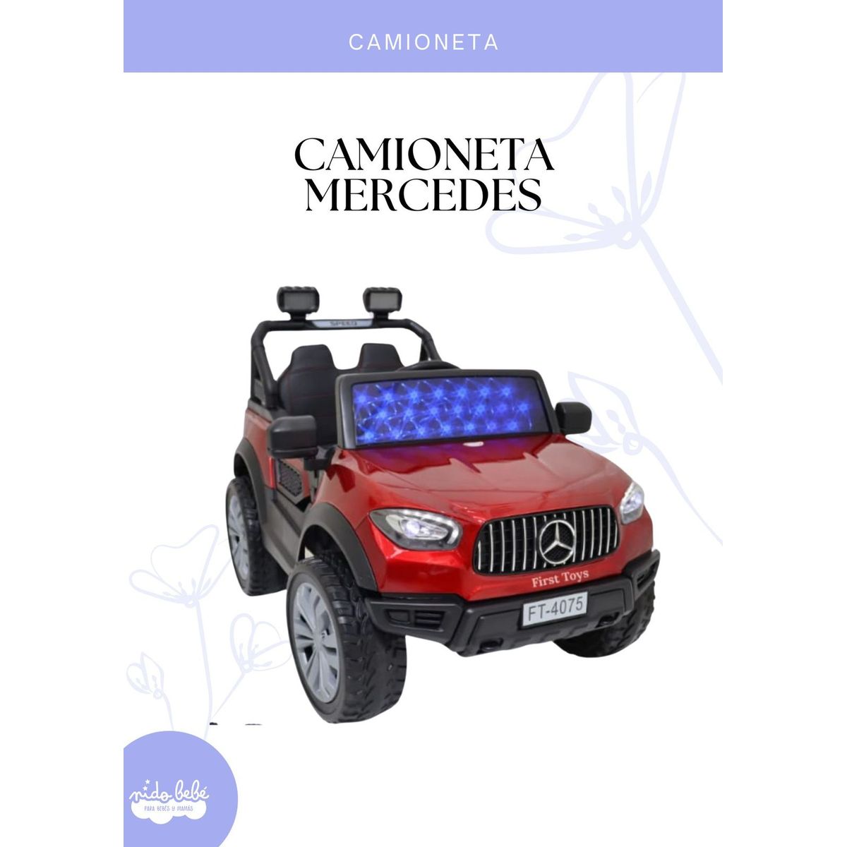GENERICO - Carro a Batería Para Niños Mercedes Benz - Color Rojo