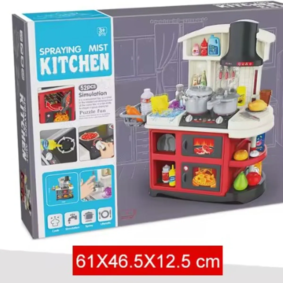 OEM - JUGUETE DE COCINA PARA NIÑAS DE 52PCS SONIDO Y LUCES - IDEAL PARA APRENDER JUGANDO