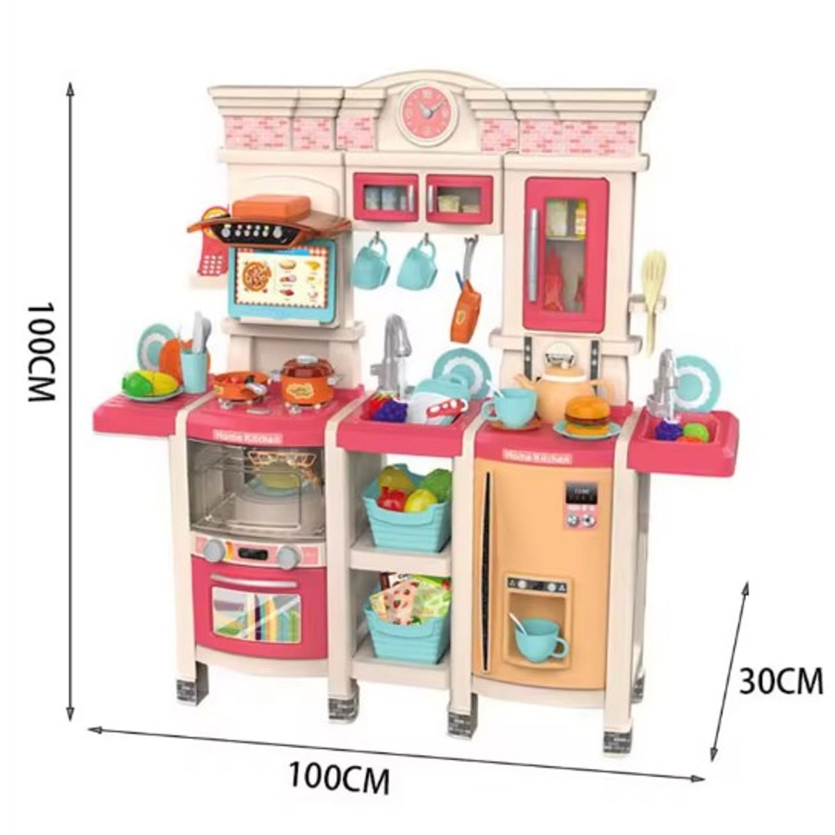 OEM - Cocina Infantil “Roast Chicken” de 1 Metro con Efecto de Vapor  y circulación de agua– 108 Piezas