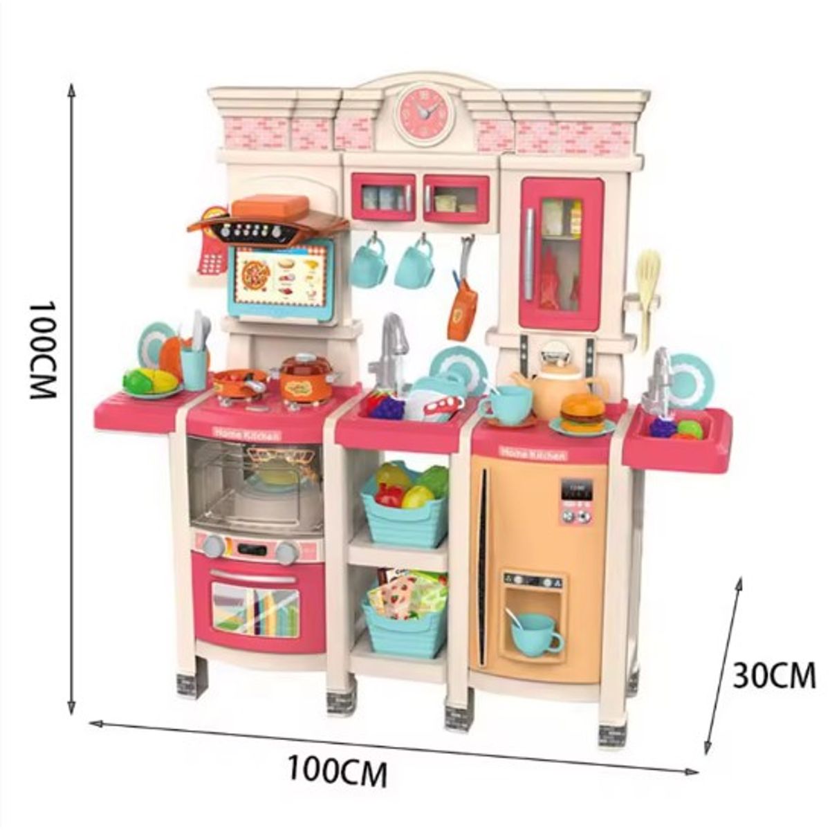 OEM - Cocina Infantil “Roast Chicken” de 1 Metro con Efecto de Vapor  y circulación de agua– 108 Piezas