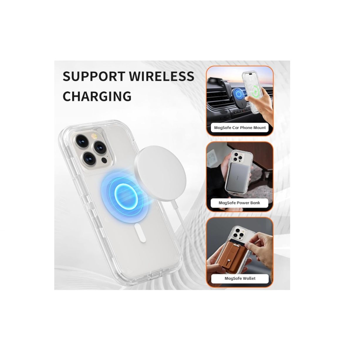 PREMIUM - Funda Transparente Case Magnético con MagSafe IPhone 13-14