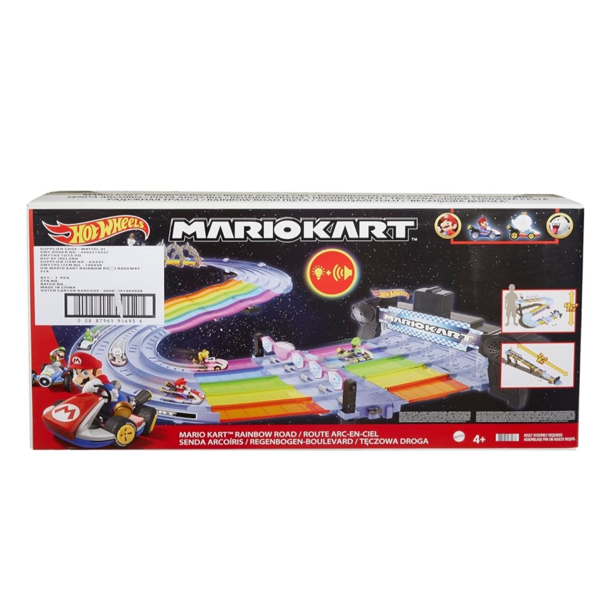 HOT WHEELS - Hot Wheels Pista Mario Kart Rainbow Road Raceway Arcoiris - produccion descontinuada