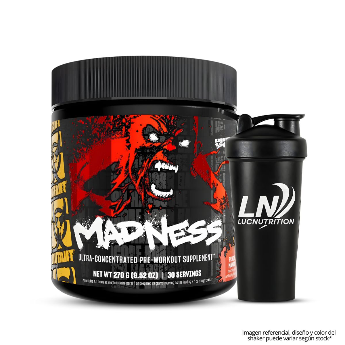 MUTANT - Madness 30 servicios Pre-entreno Mutant - Peach Mango + Shaker