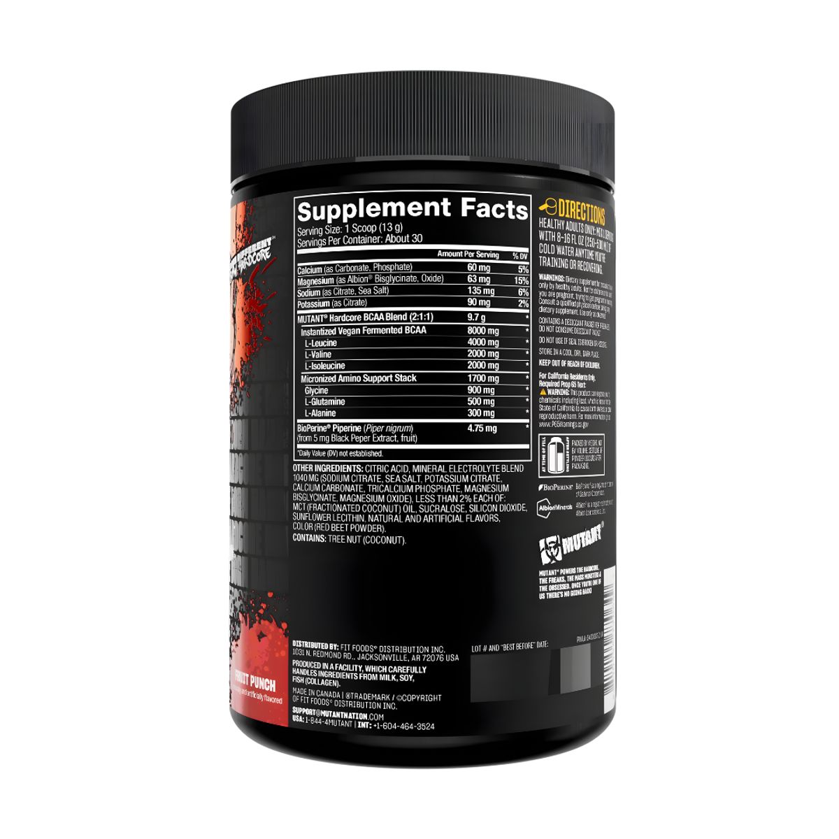 MUTANT - BCAA Mutant 9.7 Aminoacido / Hardcore BCAA 30 servicios - Watermelom