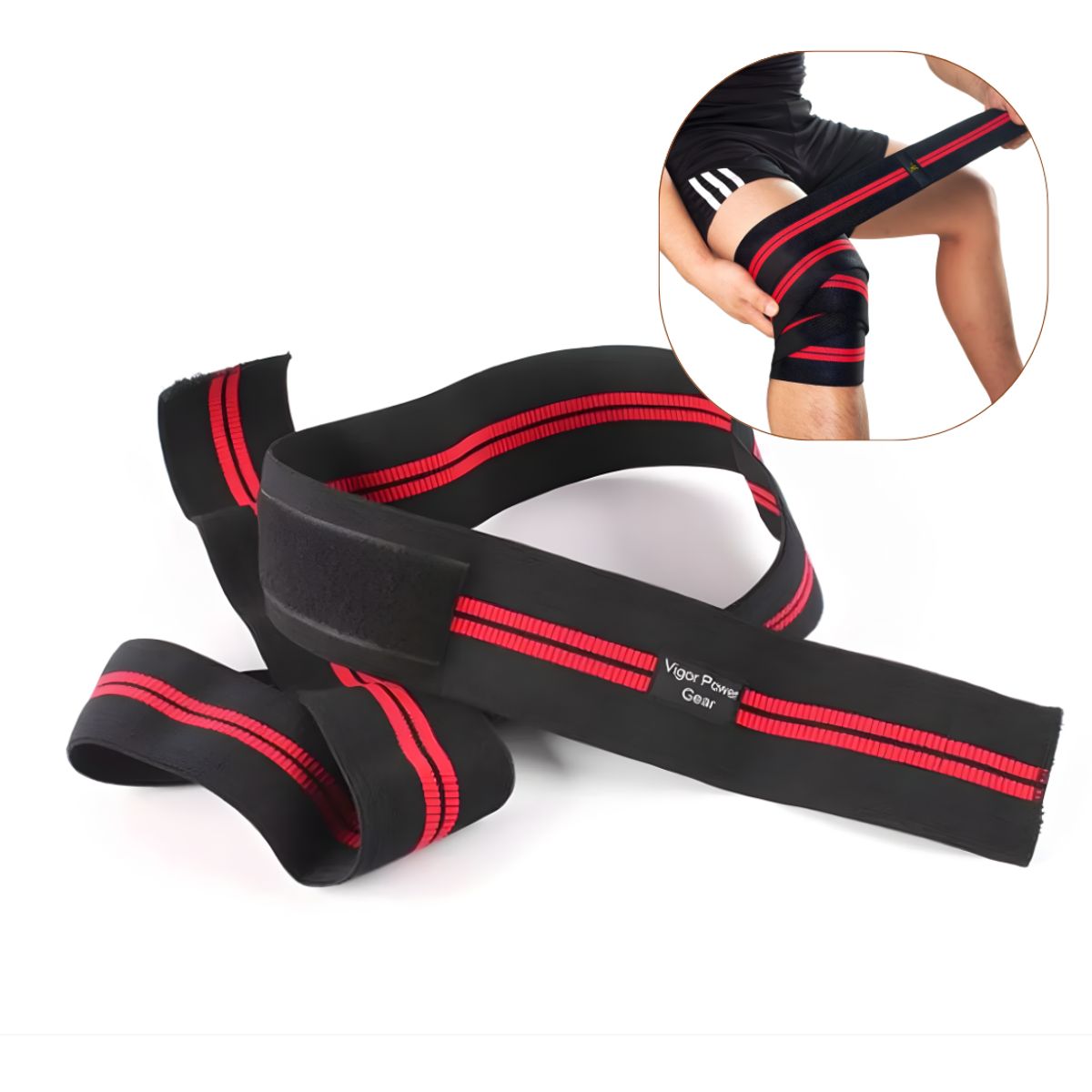 GENERICO - Rodilleras de Potencia - Tipo venda Levantamiento de pesas GYM