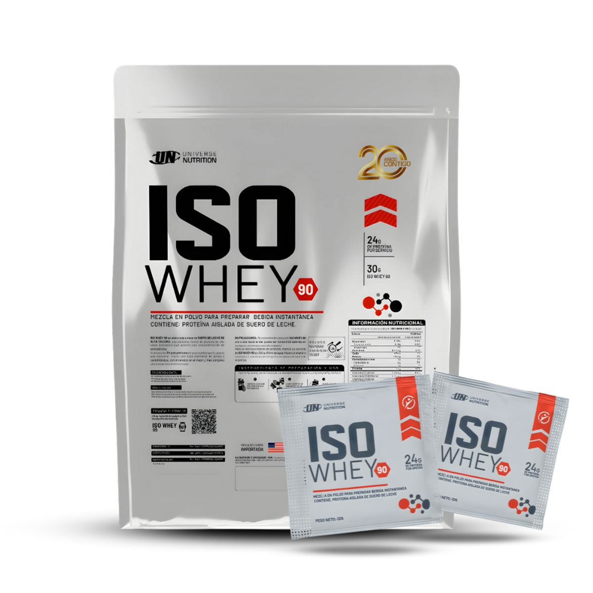 UNIVERSE NUTRITION - Iso Whey 90 5 kg Proteina Isolatada - Vainilla + 2 Sachet Iso whey 90