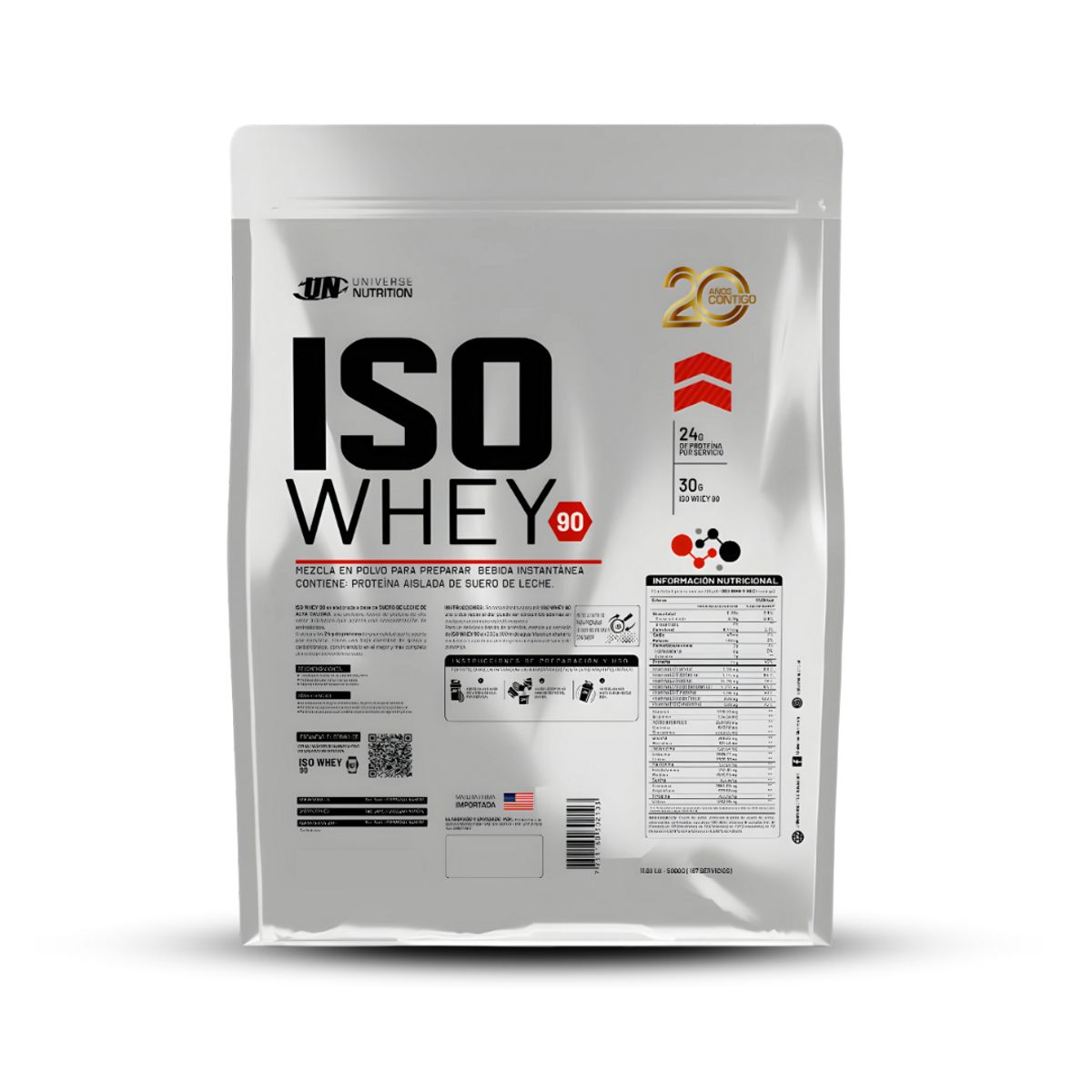UNIVERSE NUTRITION - Iso Whey 90 5 kg Proteina Isolatada - Vainilla + 2 Sachet Iso whey 90