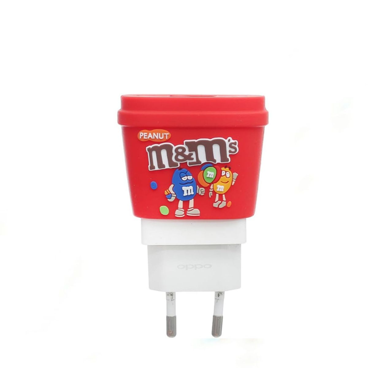 GENERICO - FUNDA DE ADAPTADOR COMPATIBLE PARA IPHONE 20W - M&M  ROJO