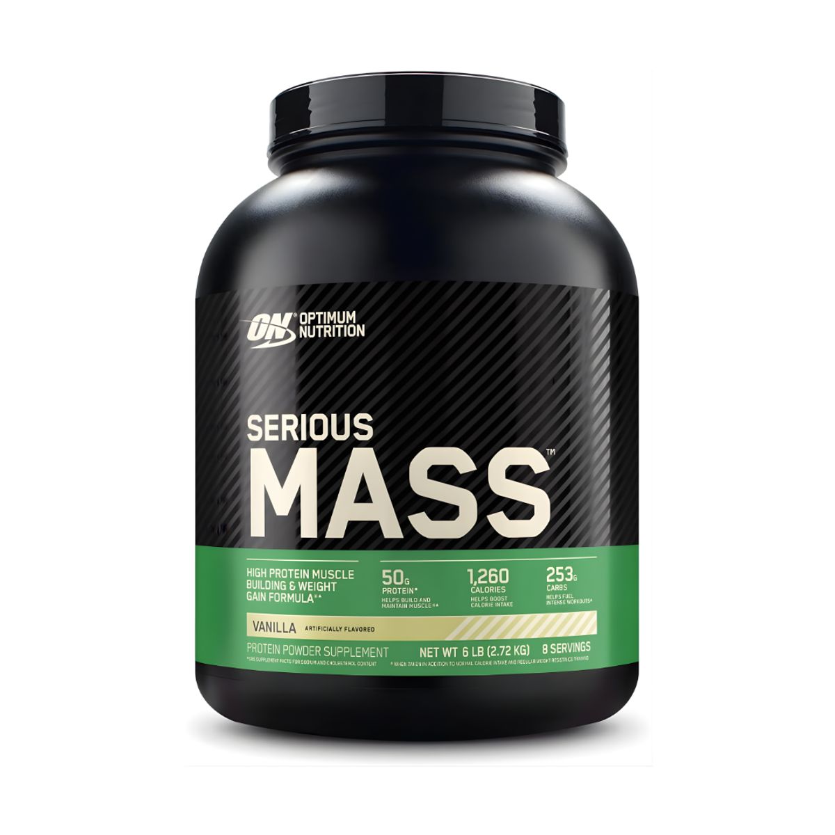 OPTIMUN NUTRITION - Serious Mass 6 LB Ganador de peso - Vainilla + Portaproteina