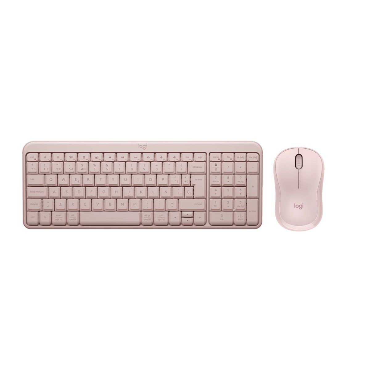 LOGITECH - TECLADO Y MOUSE LOGITECH K250 MOUSE M240 ROSADO
