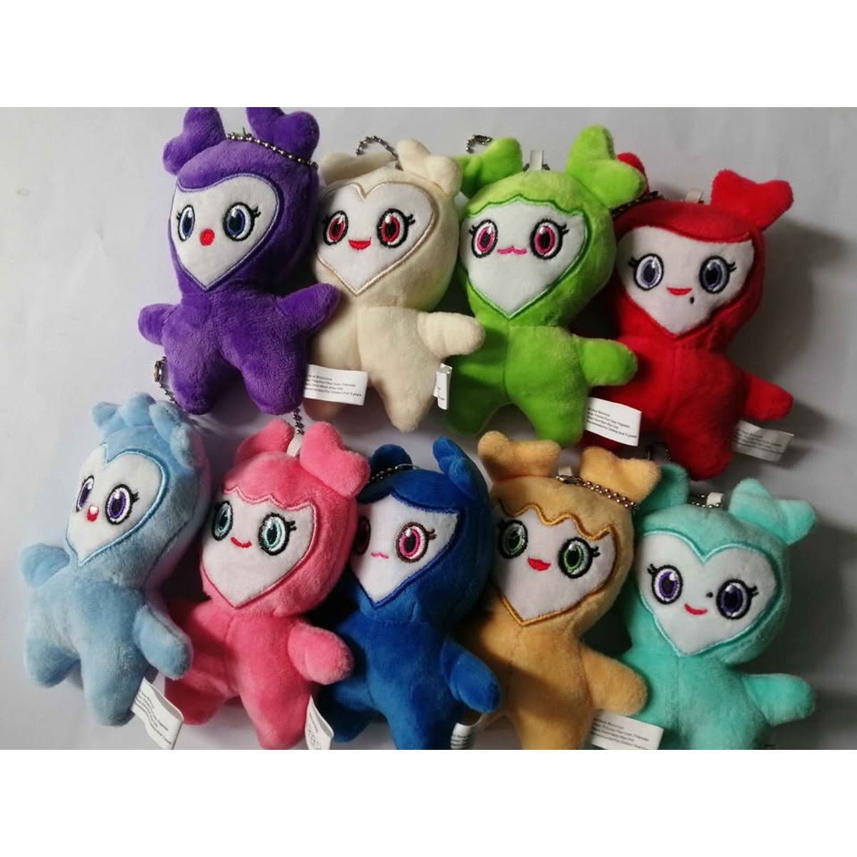 GENERICO - Paquete de 9 llaveros Lovelys peluche coreano TWICE momo