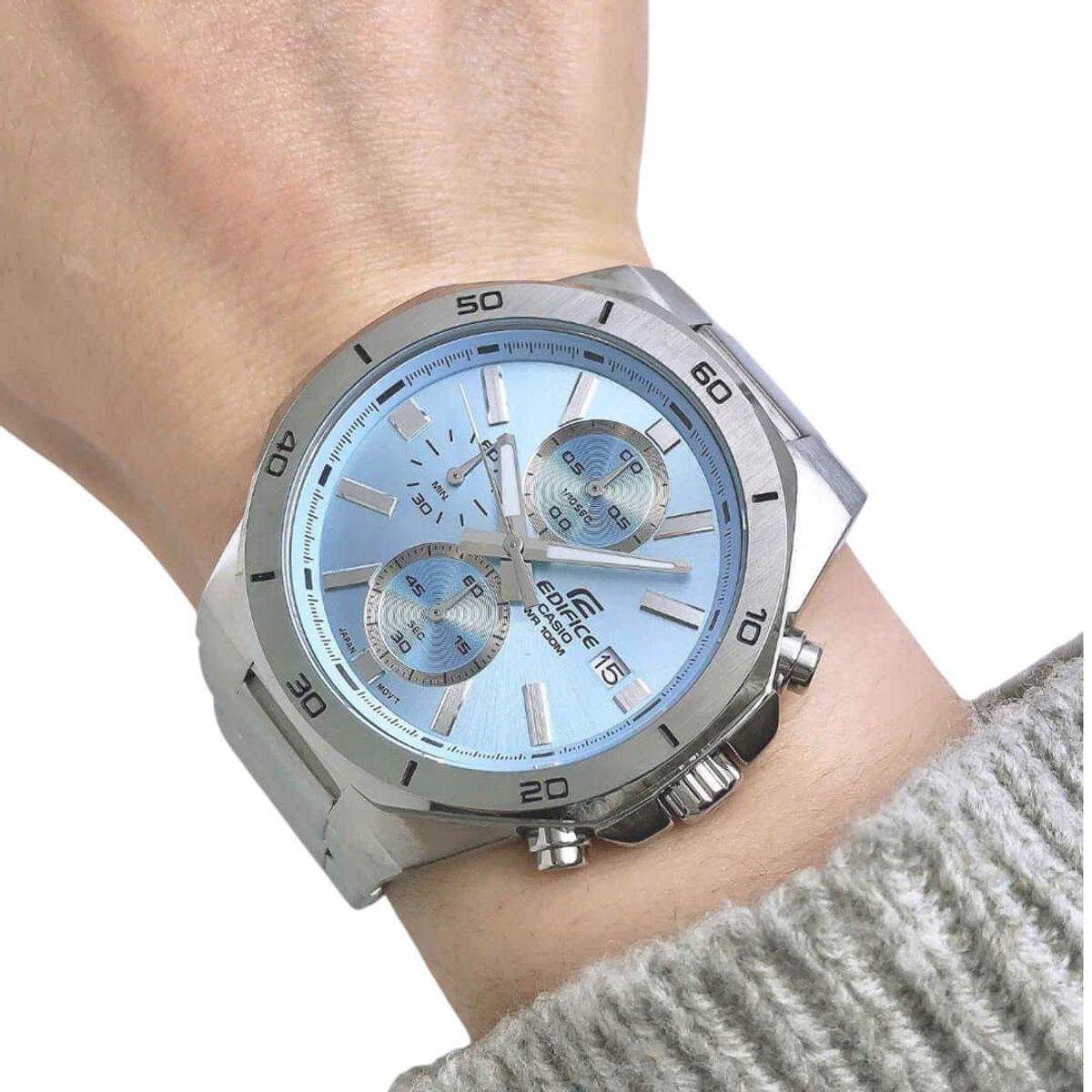 EDIFICE - Reloj Edifice EFV-640D-2B Hombre Acero Celeste