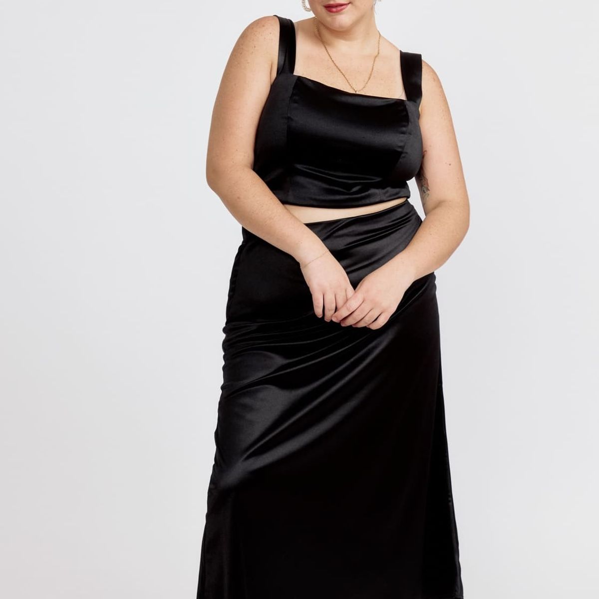 MISS LADY - Falda de Satin Mujer