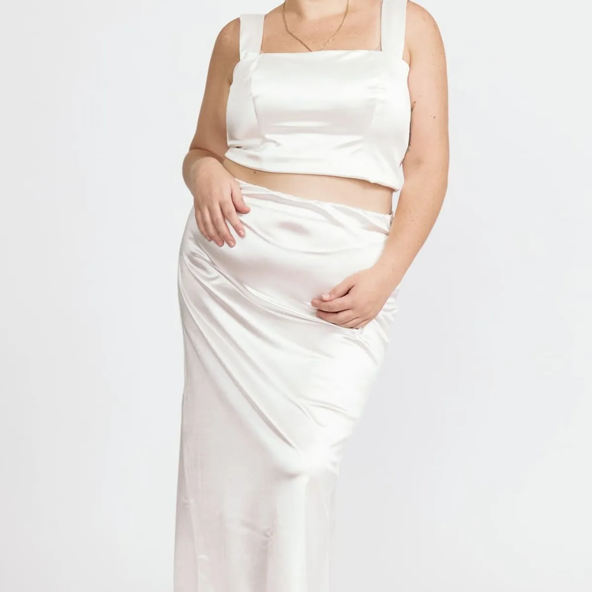 MISS LADY - Falda de Satin Mujer