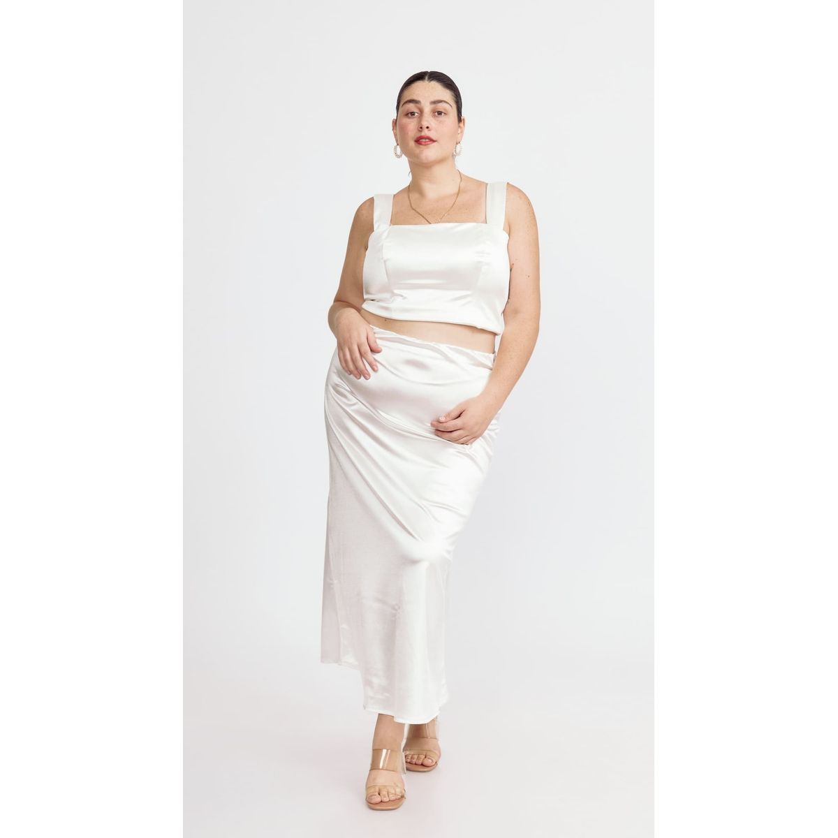MISS LADY - Falda de Satin Mujer
