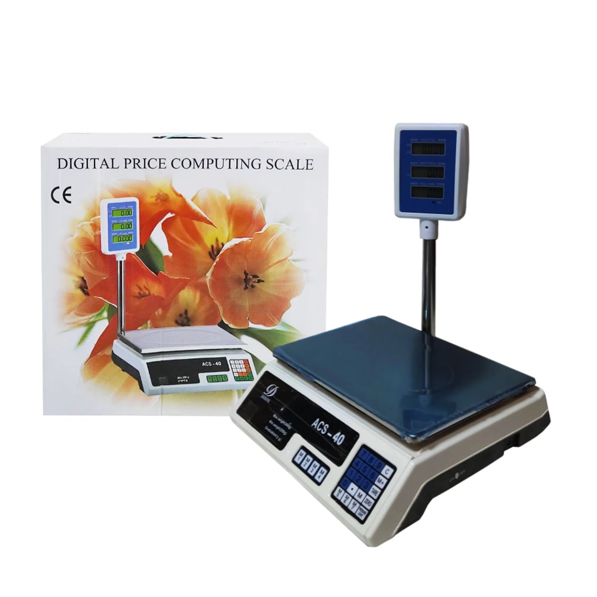 GENERICO - Balanza Báscula Digital 40 Kg Recargable para uso Comercial