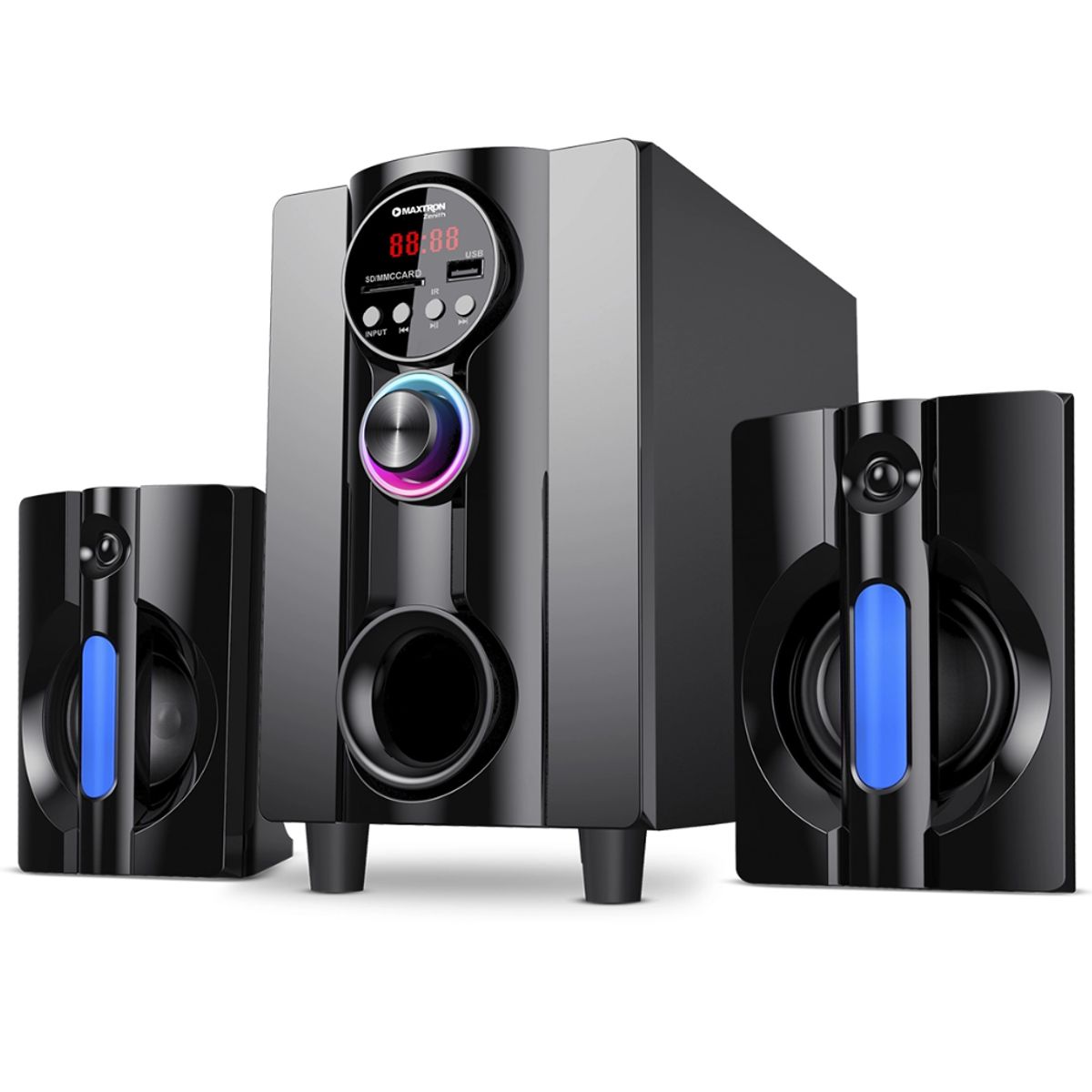 MAXTRON - PARLANTE MAXTRON ZENITH 2.1 FM / BT / USB / SD / C.R. MAX-S202