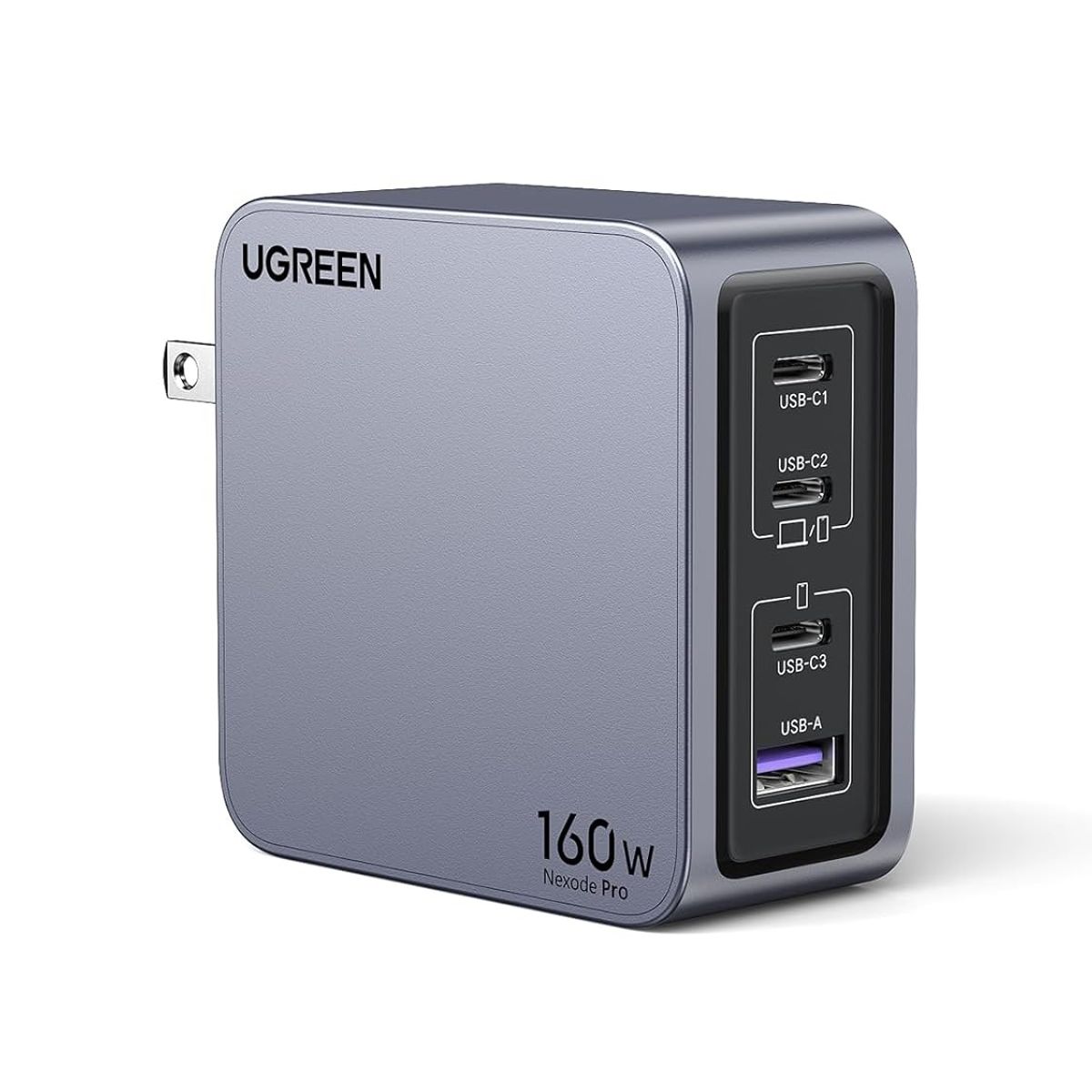 UGREEN - Cargador rápido  Nexode Pro de 160 W con 4 puertos GaN para iPhone