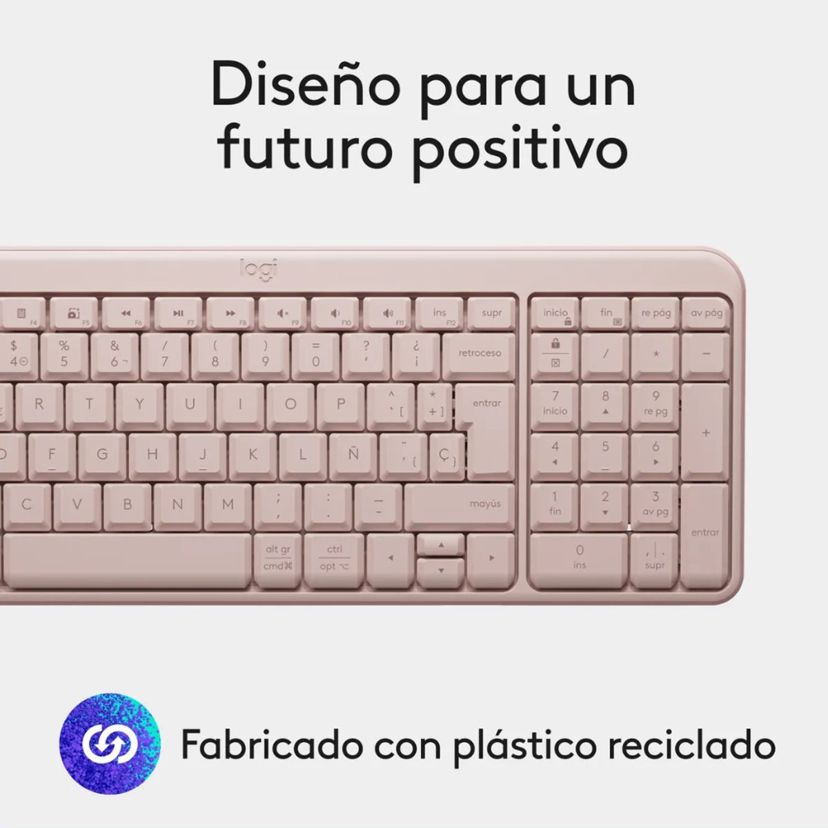 LOGITECH - Combo Logitech Teclado Bluetooth K250 Mouse M196 Pad mouse Rosado