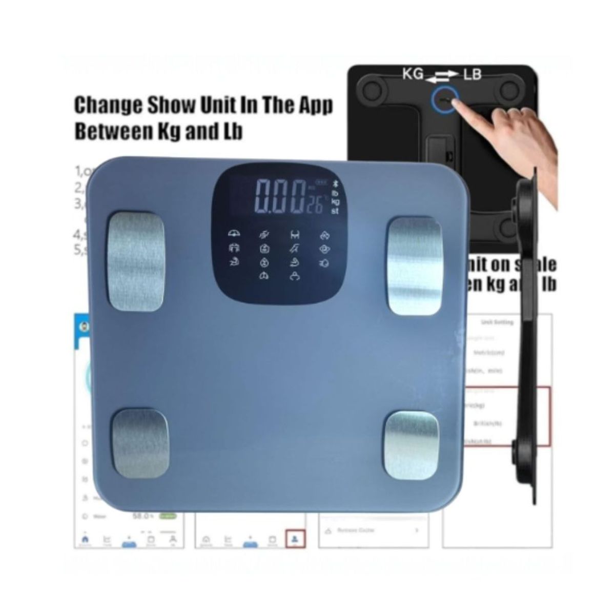 GENERICO - Balanza Eléctronica Inteligente Digital con Pantalla LCD