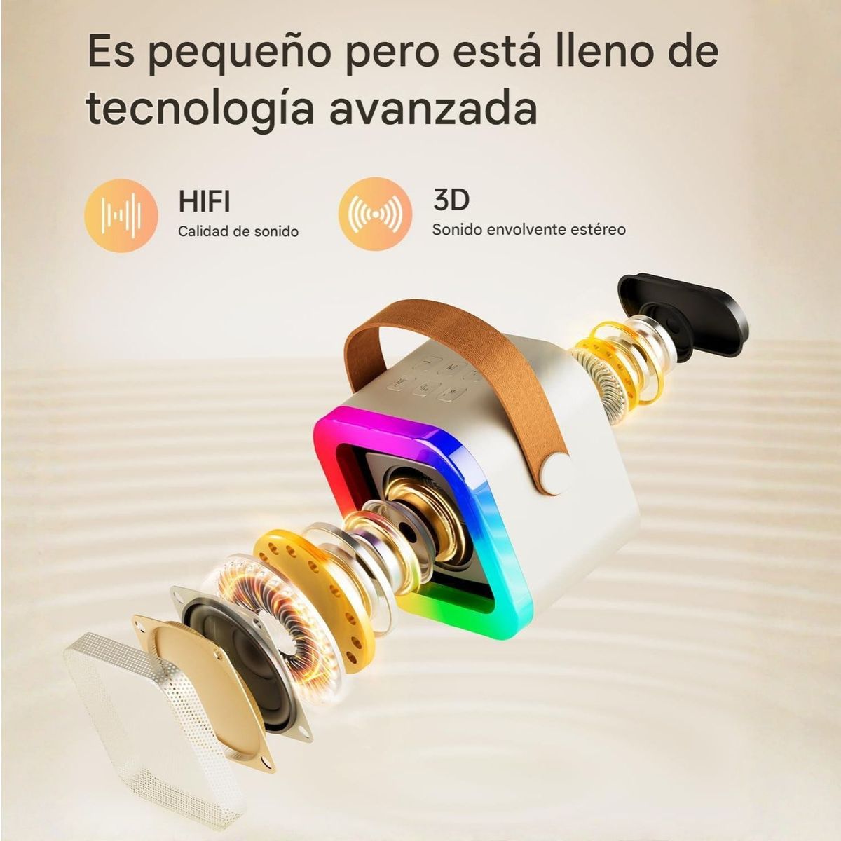 GENERICO - Mini Parlante Karaoke para niños Bluetooth con Microfono 2025