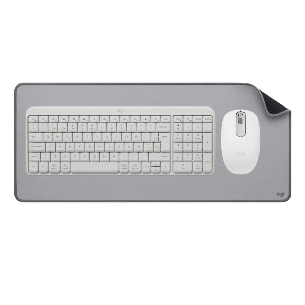 LOGITECH - Combo Logitech Teclado Bluetooth K250 Mouse M196 Pad mouse Blanco