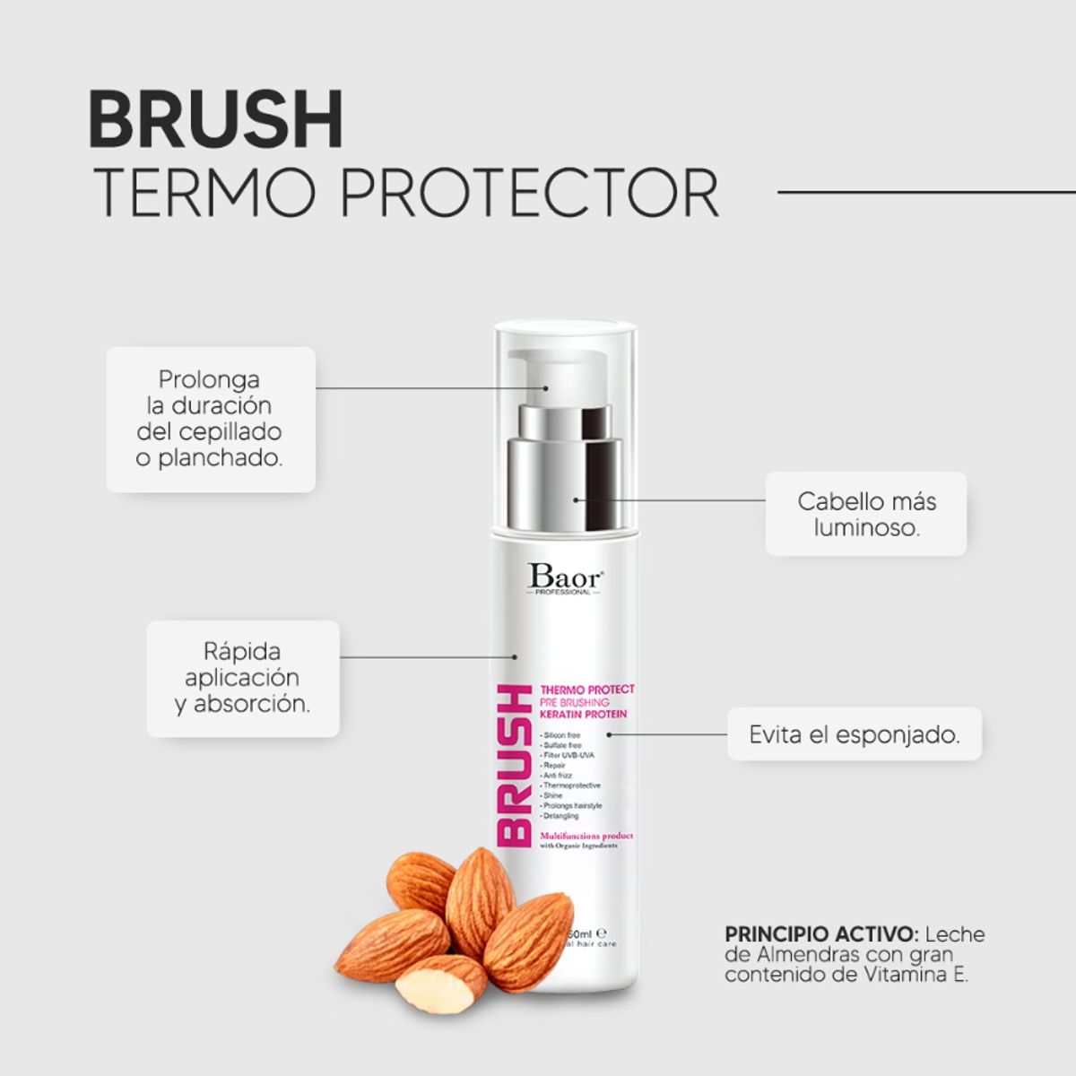 BAOR PROFESSIONAL - BAOR BRUSH Termo Protector 150 ml – Pack x 2 unid.