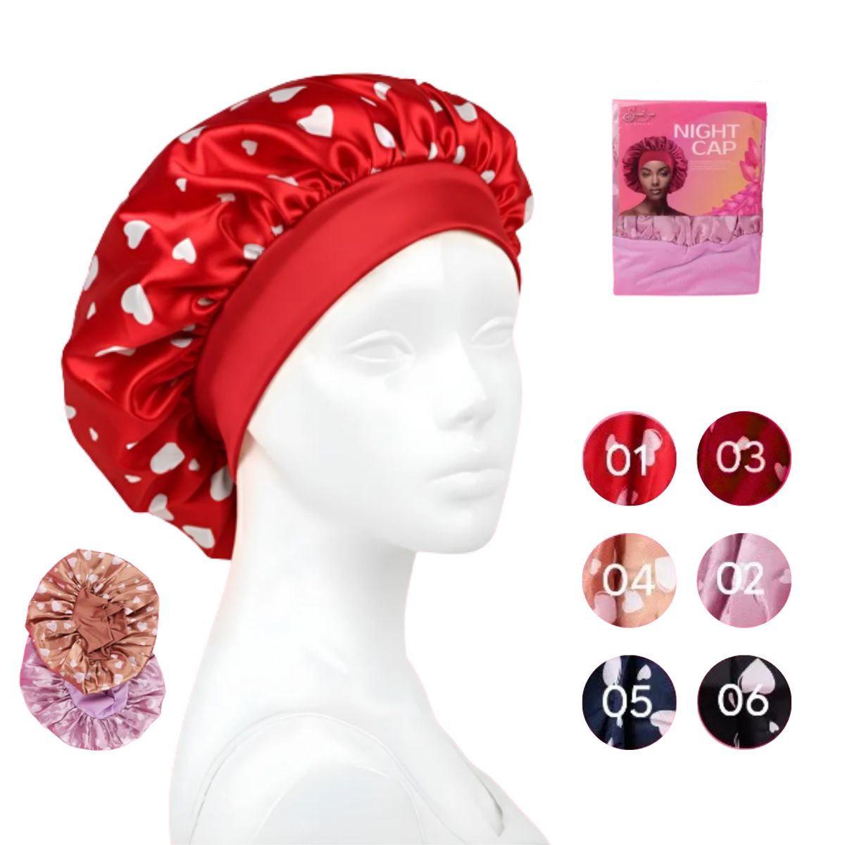 GENERICO - Gorro de Satín para dormir