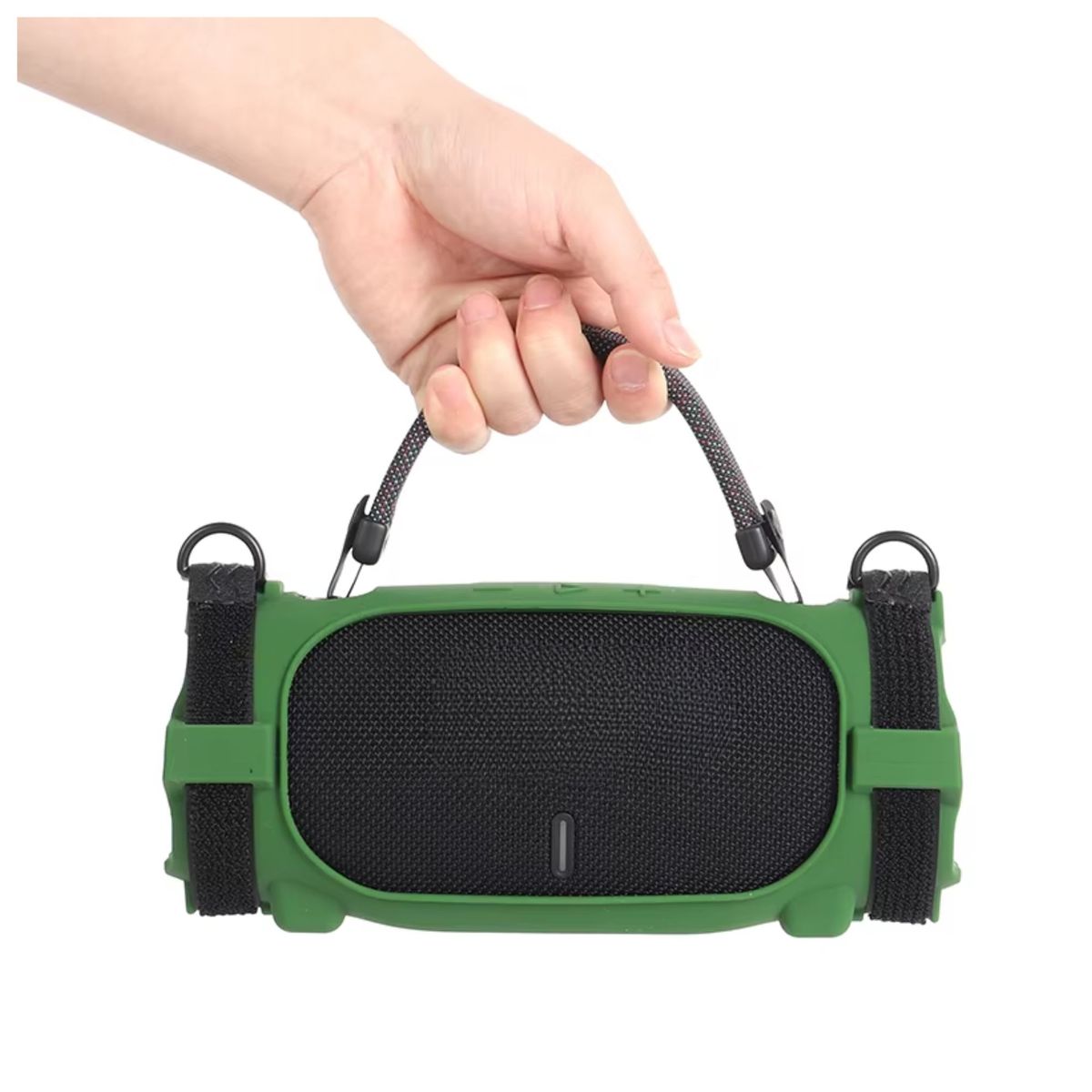 GENERICO - FUNDA PROTECTORA DE SILICONA PARA JBL CHARGE 6 - HOLDER -VERDE
