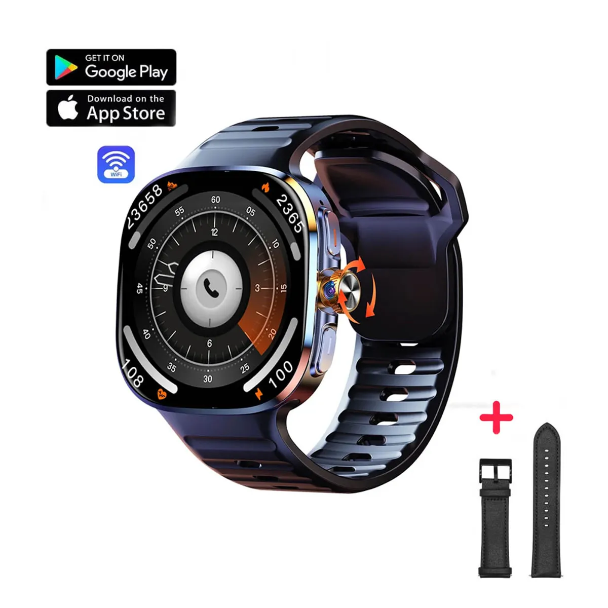 OEM - Smartwatch M99 Pro Android Play Store Amoled Negro Correa Gratis
